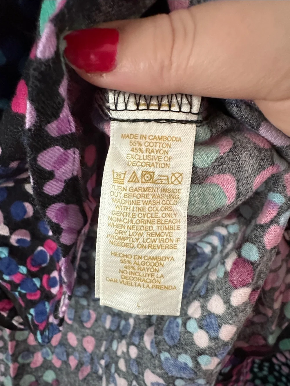 Kate Spade Flannel Multicolor Dot-Print Pajama Set - Size L